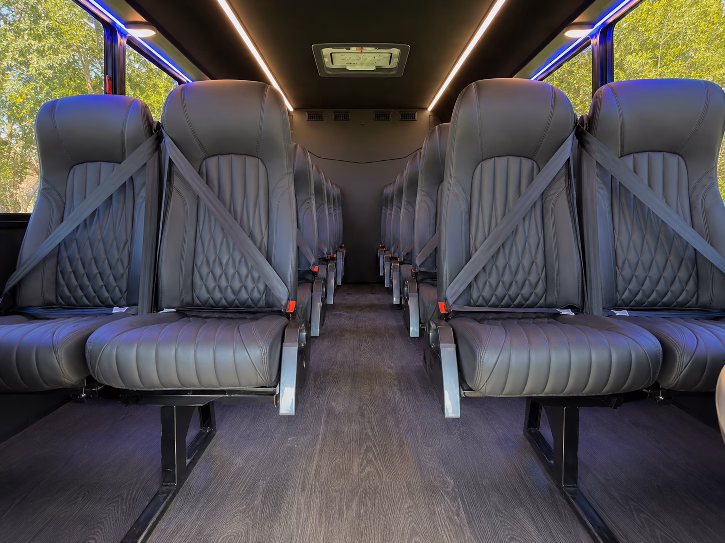 charter buses for mountain view weddings at winery and garden venues