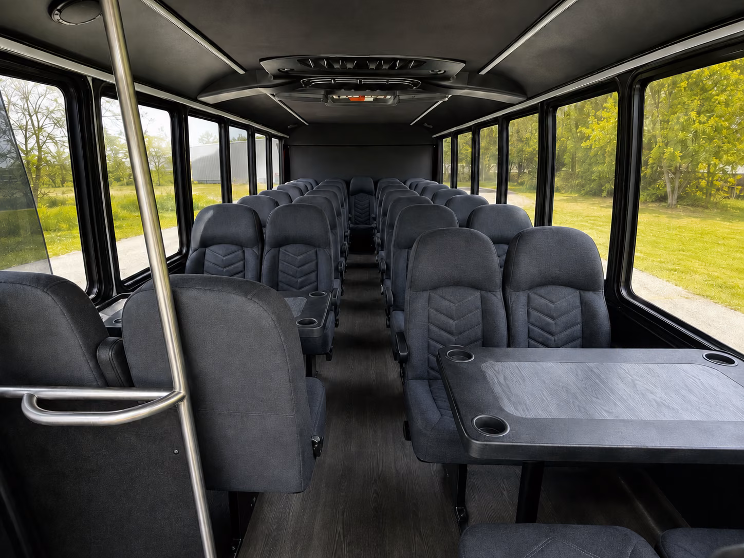 mountain view 15 passenger minibus inside