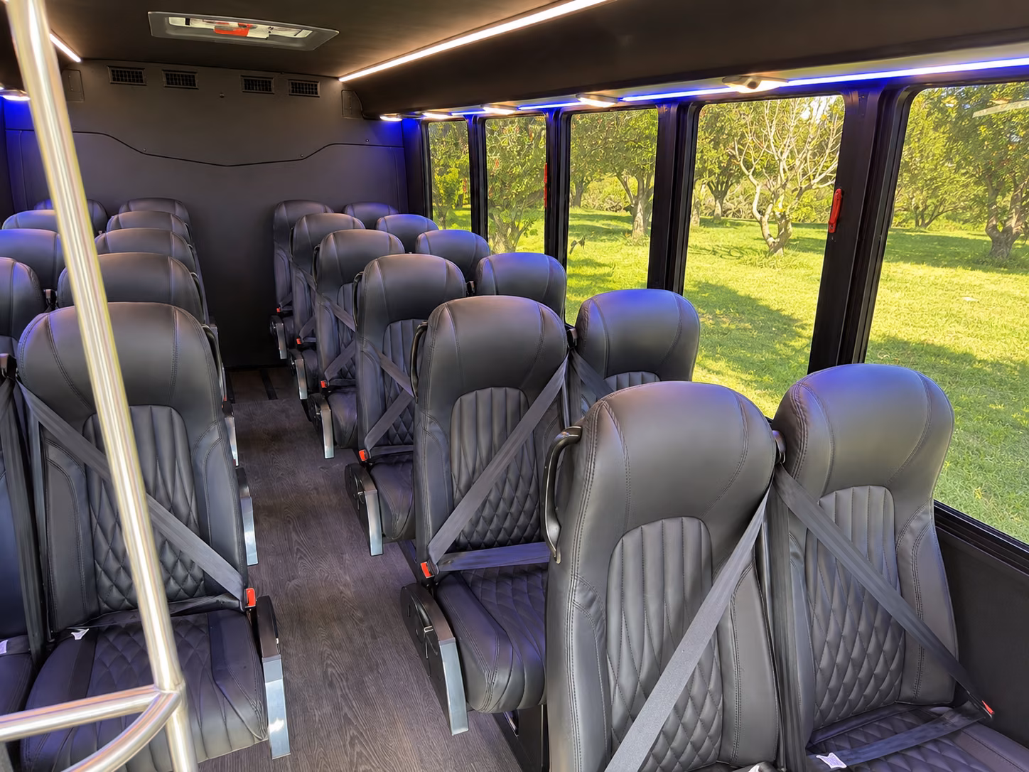 mountain view 18 passenger minibus interior