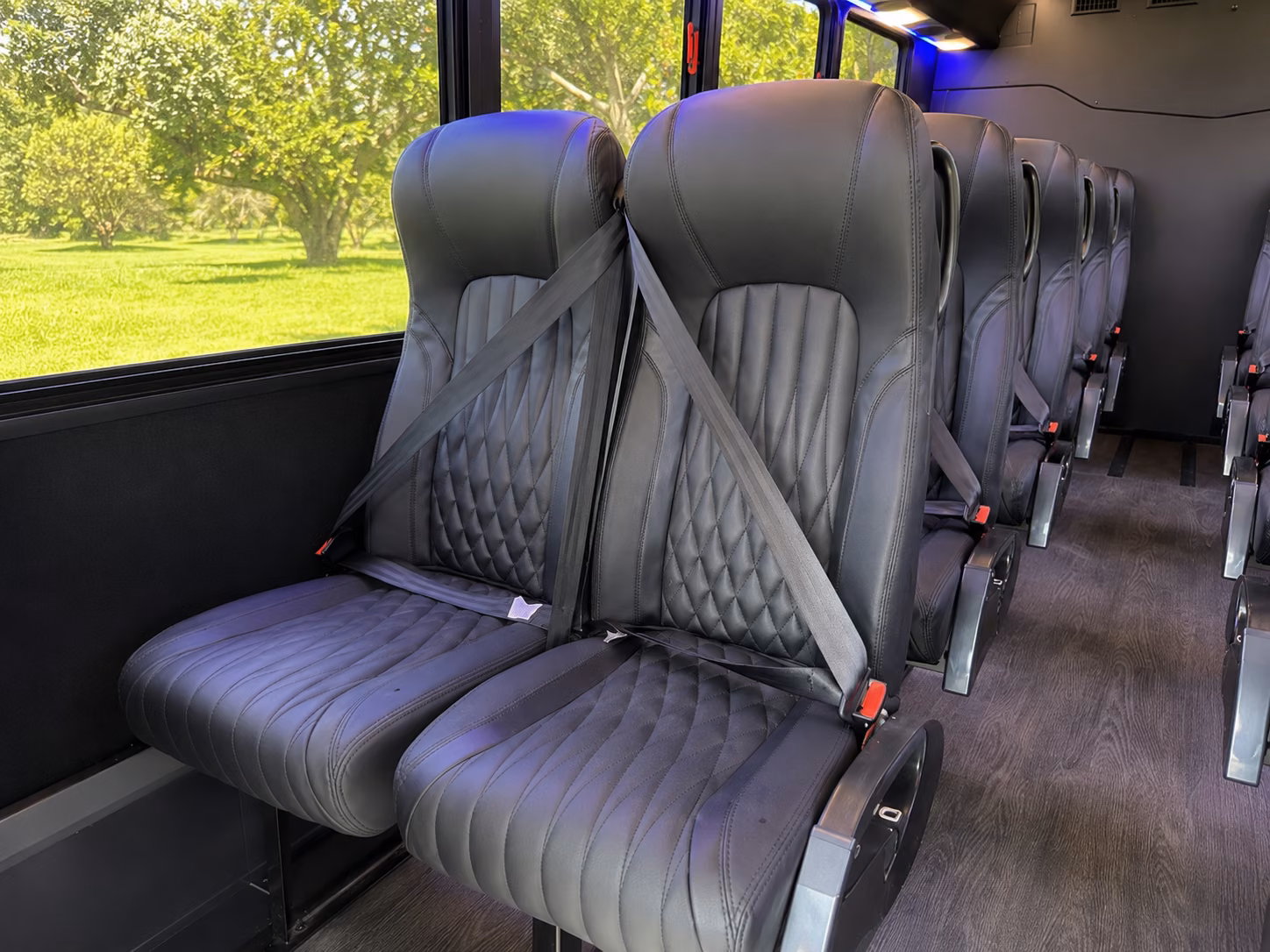 mountain view 20 passenger minibus inside