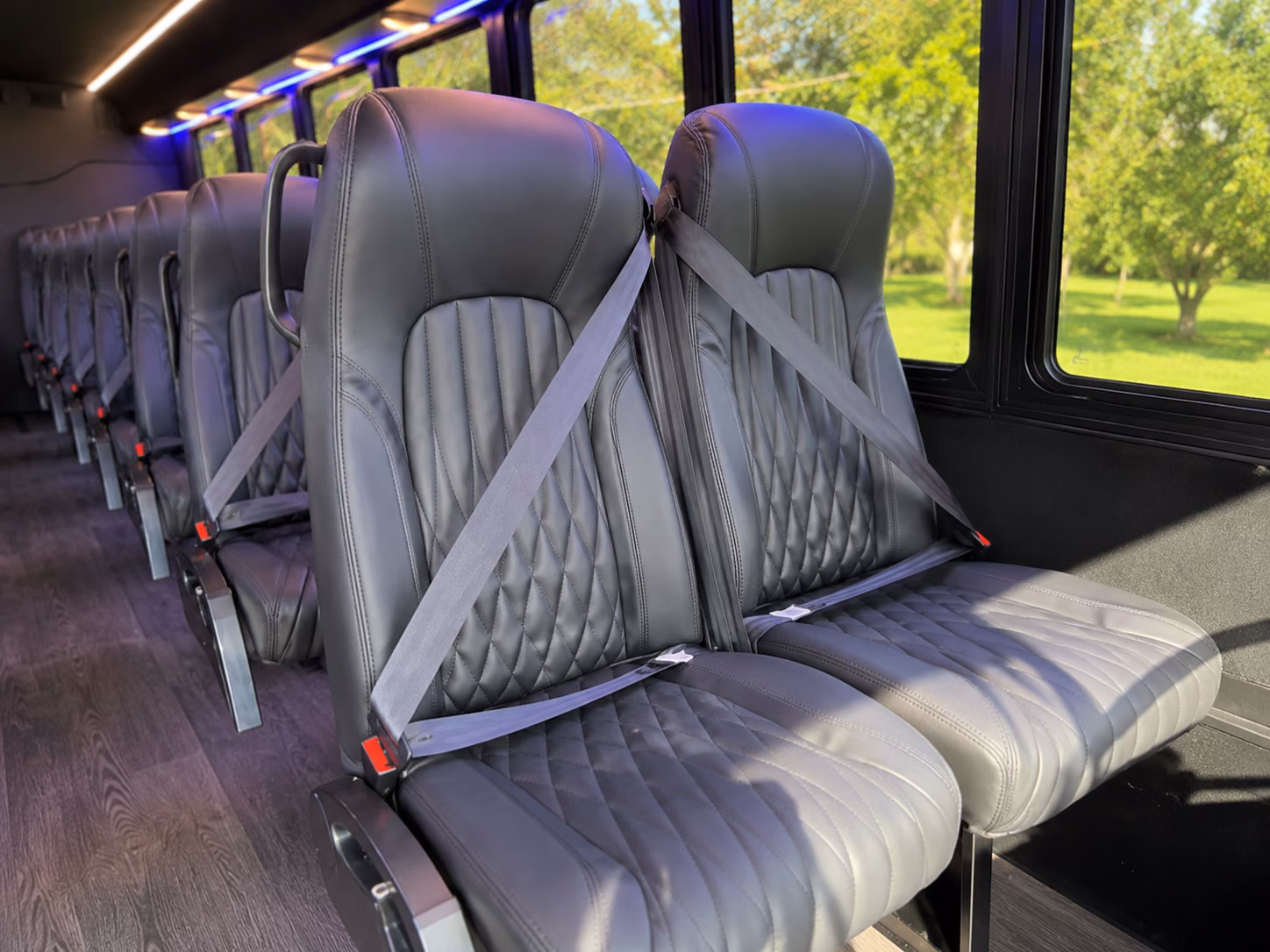 mountain view 20 passenger minibus interior