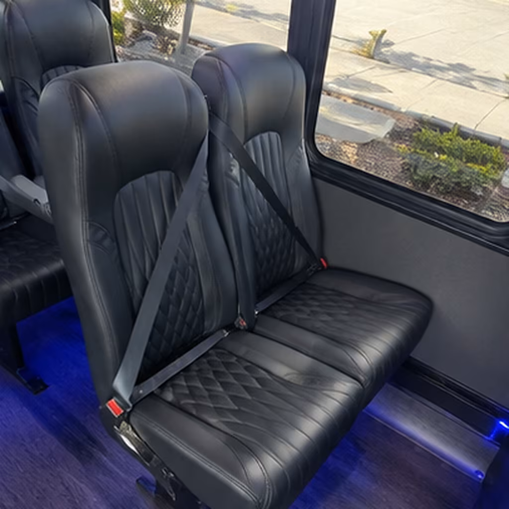 mountain view 28 passenger minibus inside