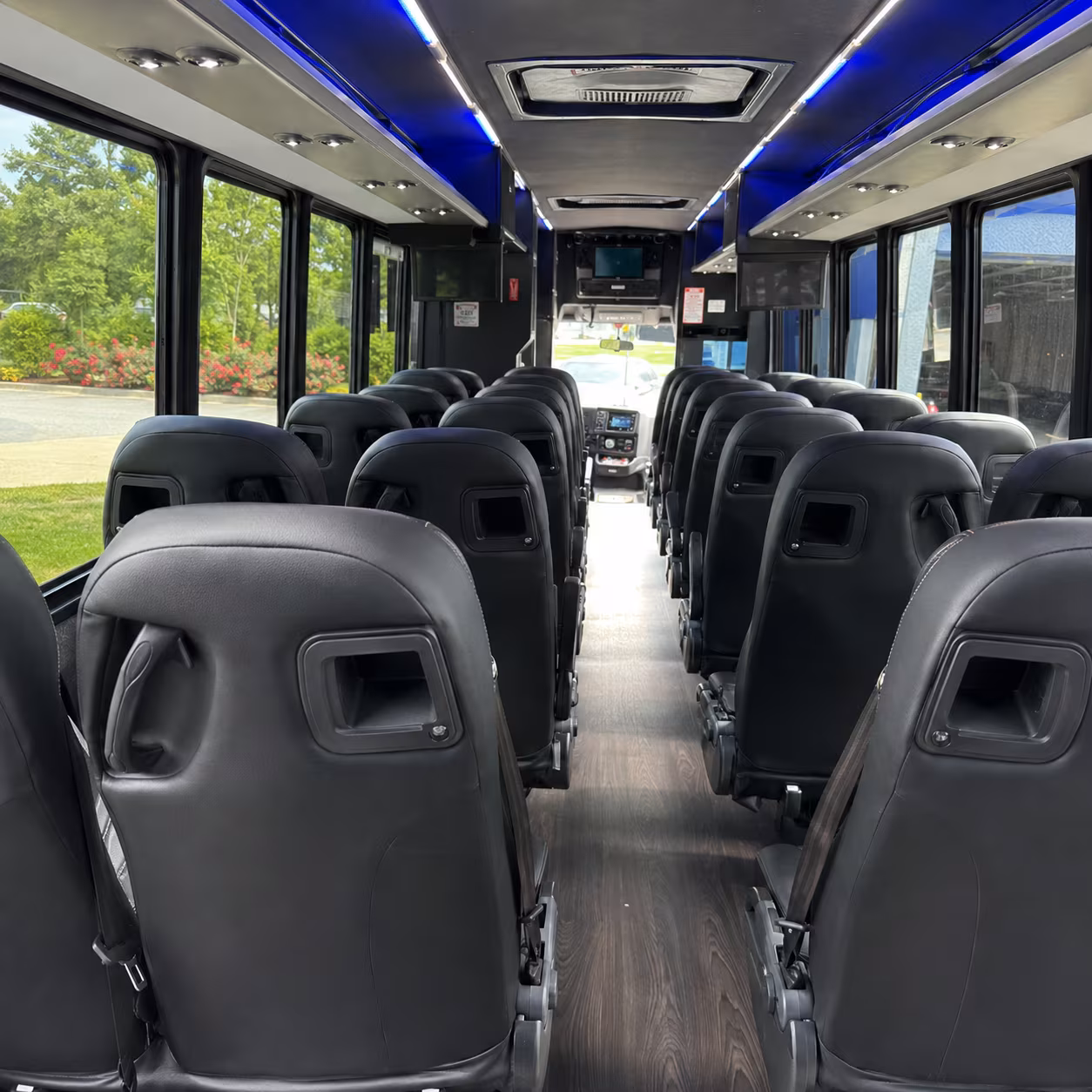 mountain view 28 passenger minibus interior