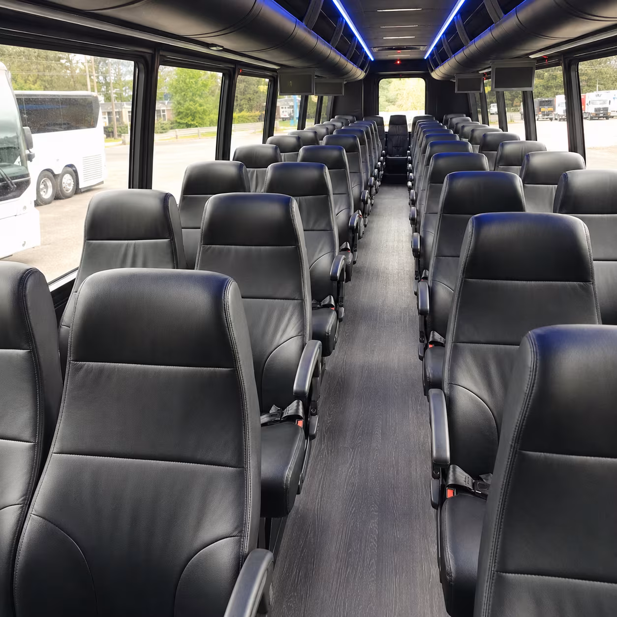 mountain view 35 passenger minibus inside