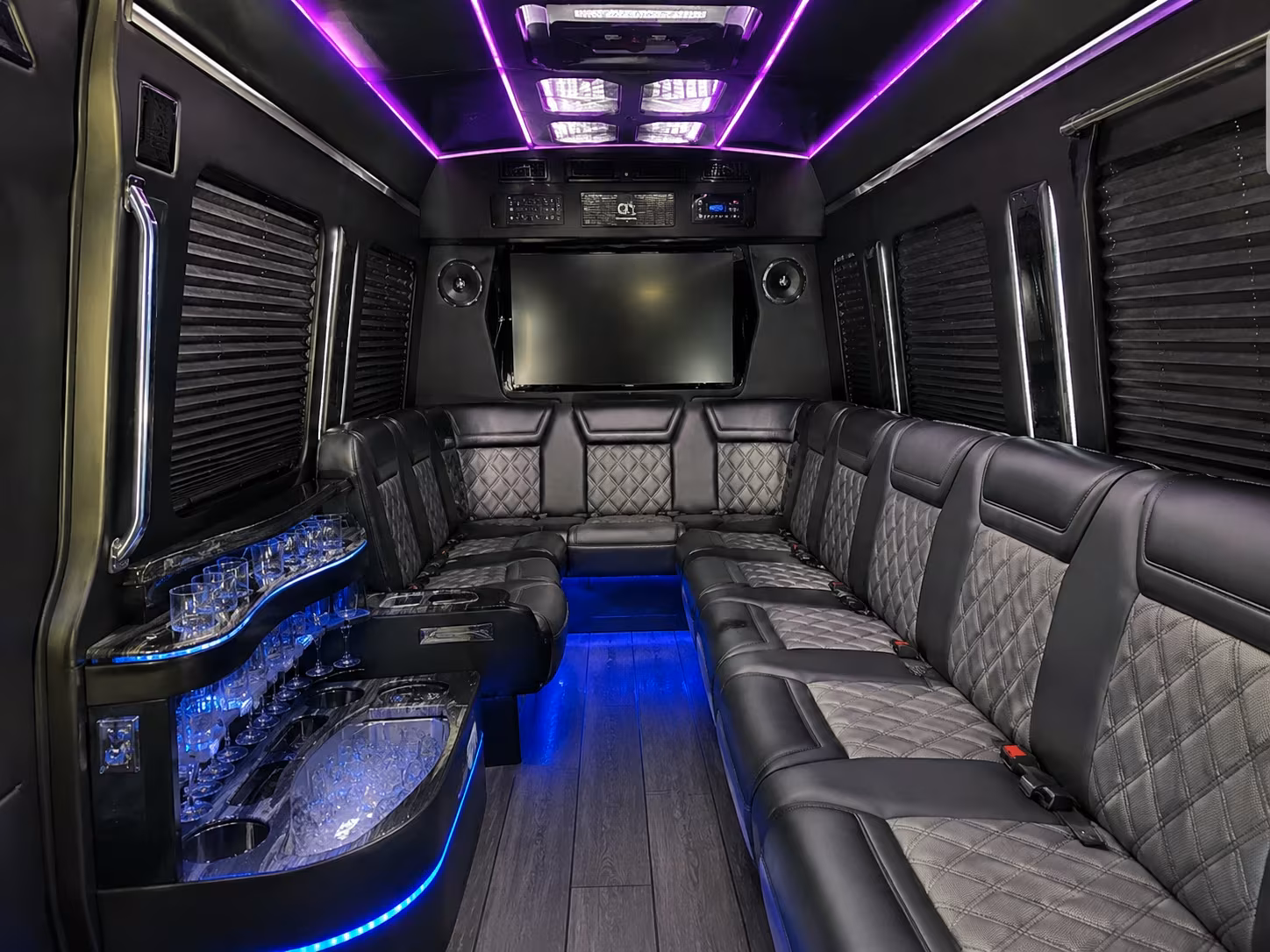mountain view sprinter limousine inside